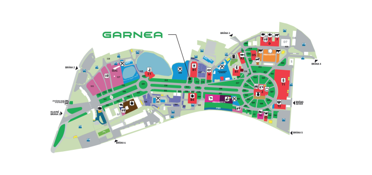 Mapa areálu Země živitelka